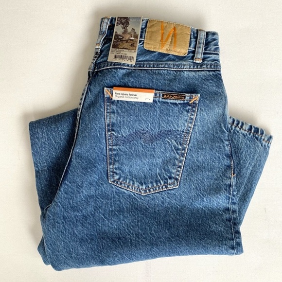 NWT Nudie Jeans Wide Leg High Waist Loose/Relaxed Fit Tall Long Sz 30x34 - Picture 6 of 11